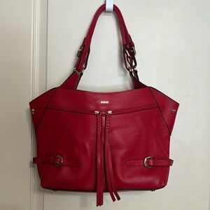 LODIS Leather Nikki Satchel Samba Red NWOT